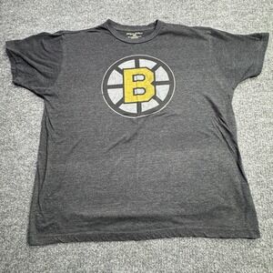 Boston Bruins Wright And Ditson T Shirt Mens XL Charcoal Gray NHL Hockey Logo